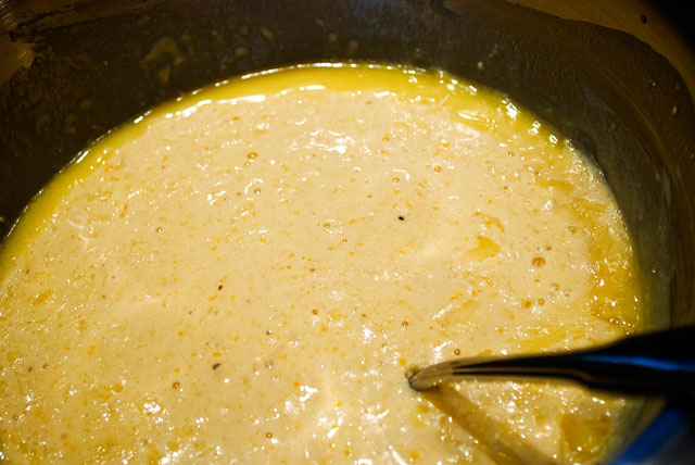 cornmeal wafflle with butter