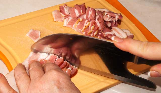 Diced bacon
