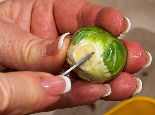 Brussels sprouts preparation