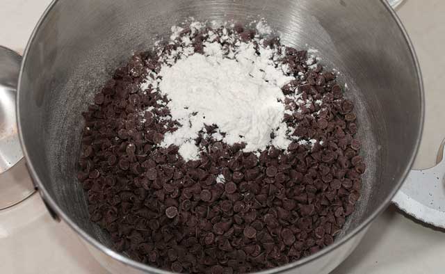Chocolate chips and flour