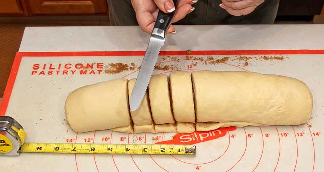 cutting rolled dough