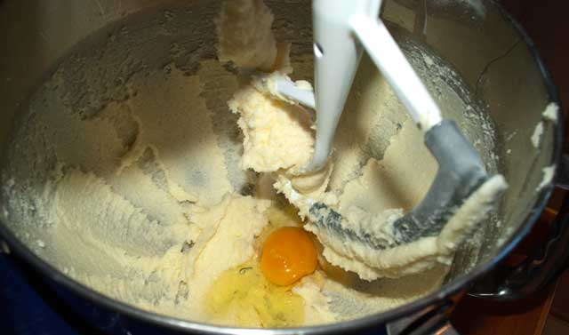 Adding the egg