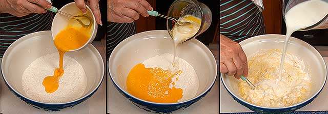 Preparation of the pancake batter