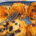 The lightest fluffiest Blueberry Buttermilk pancakes you will ever eat.