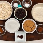 Dry ingredients for pumpkin oatmeal cookies
