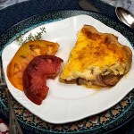 Roasted tomato and applewood bacon quiche