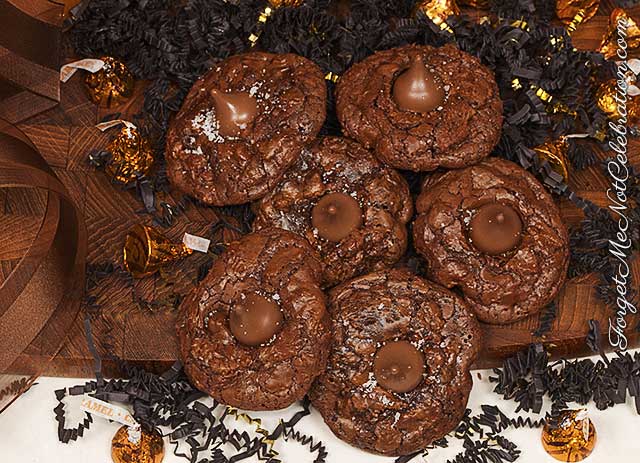 Chocolate Brownie Kiss cookies