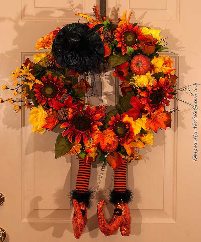Halloween witch wreath
